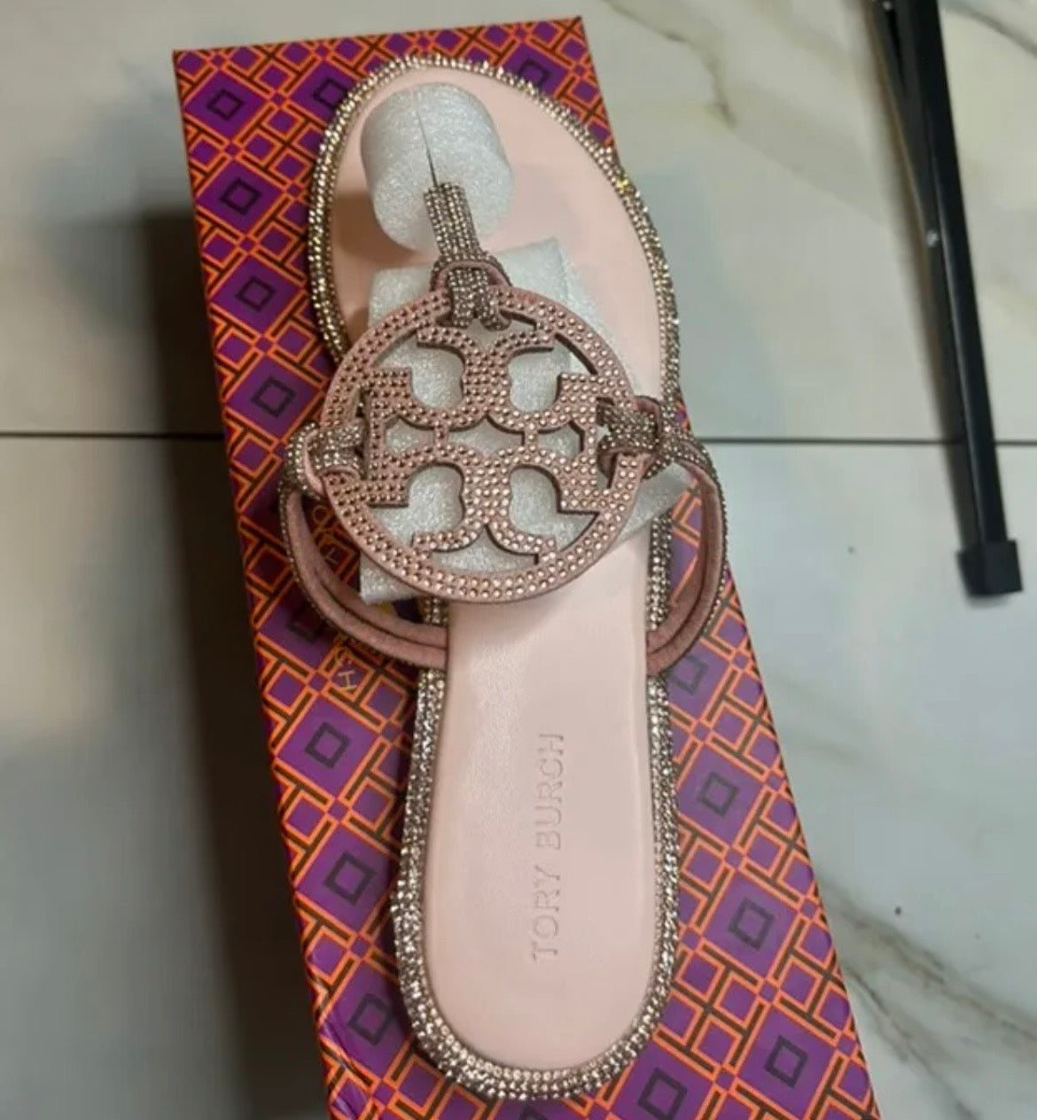 TB Pink Rhinestone Sandals
