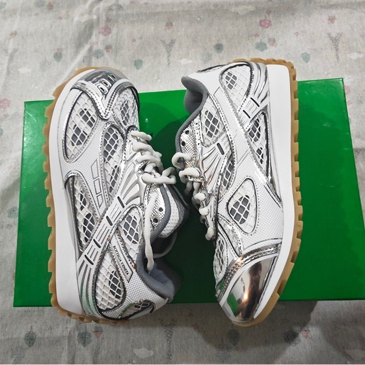 Bottega silver sneakers