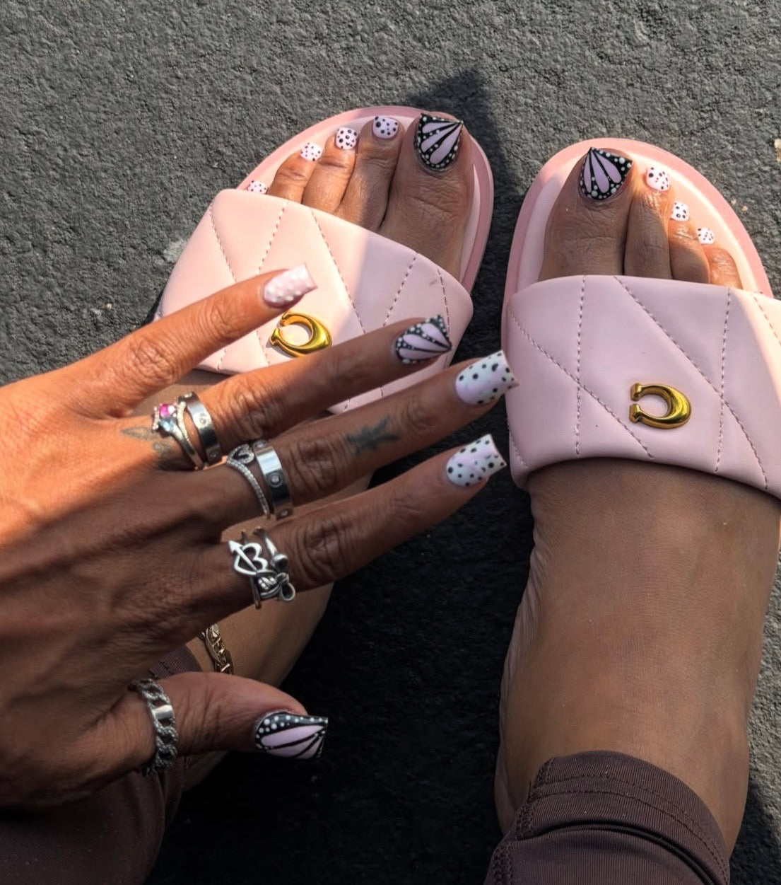 Pink Coach Sandals