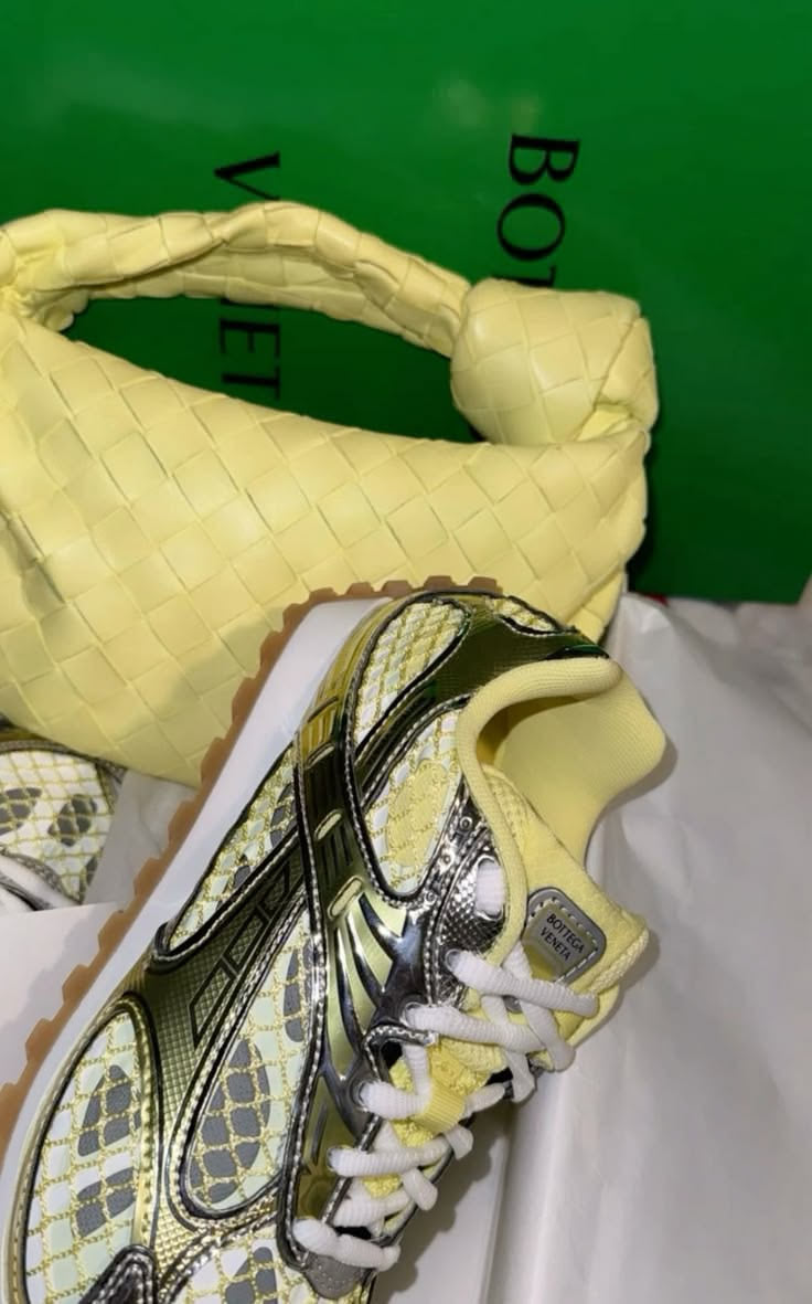 Bottega yellow sneakers