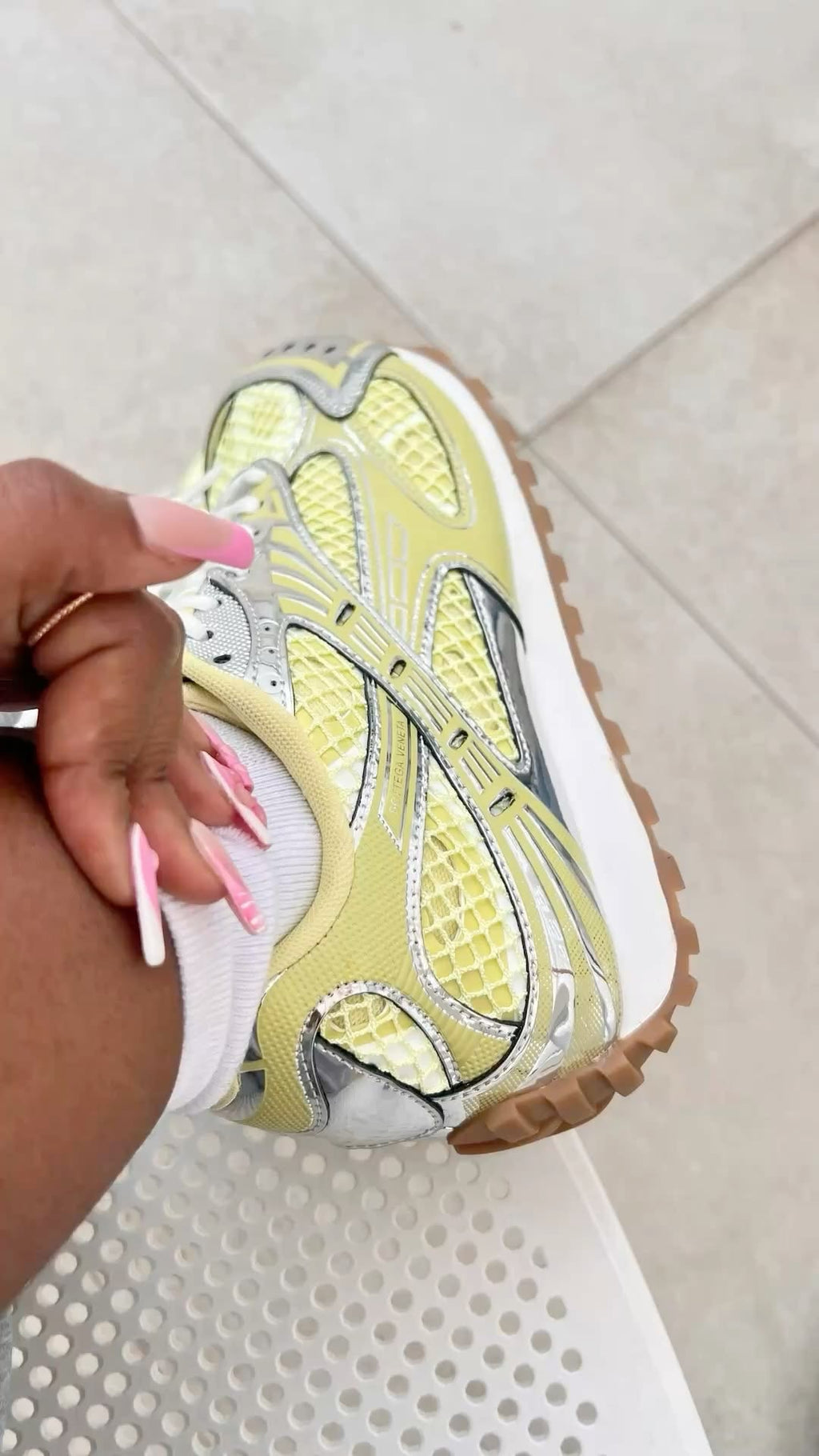 Bottega yellow sneakers