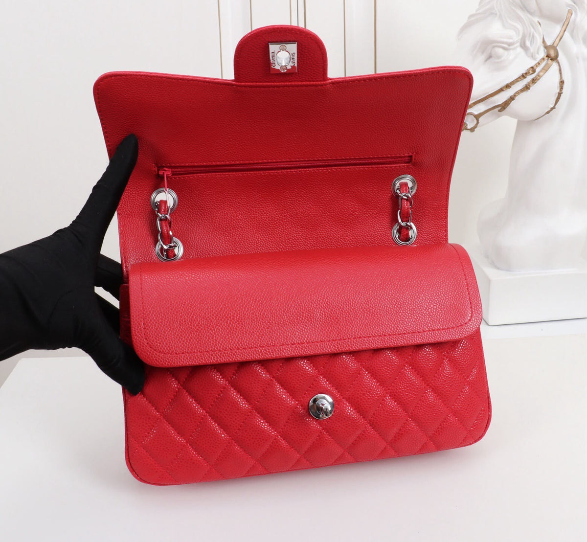 Chanel red handbag