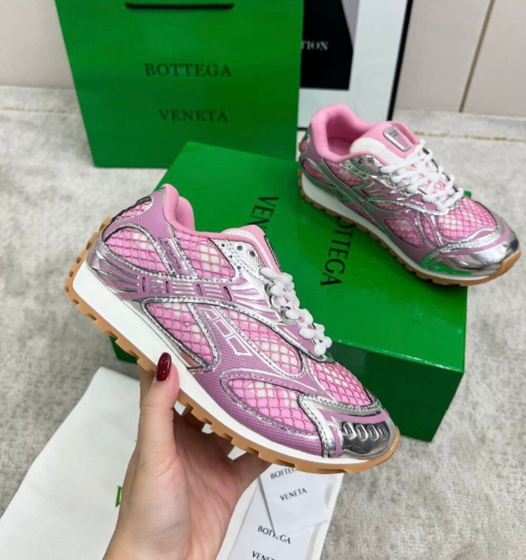 Pink Bottega Sneakers