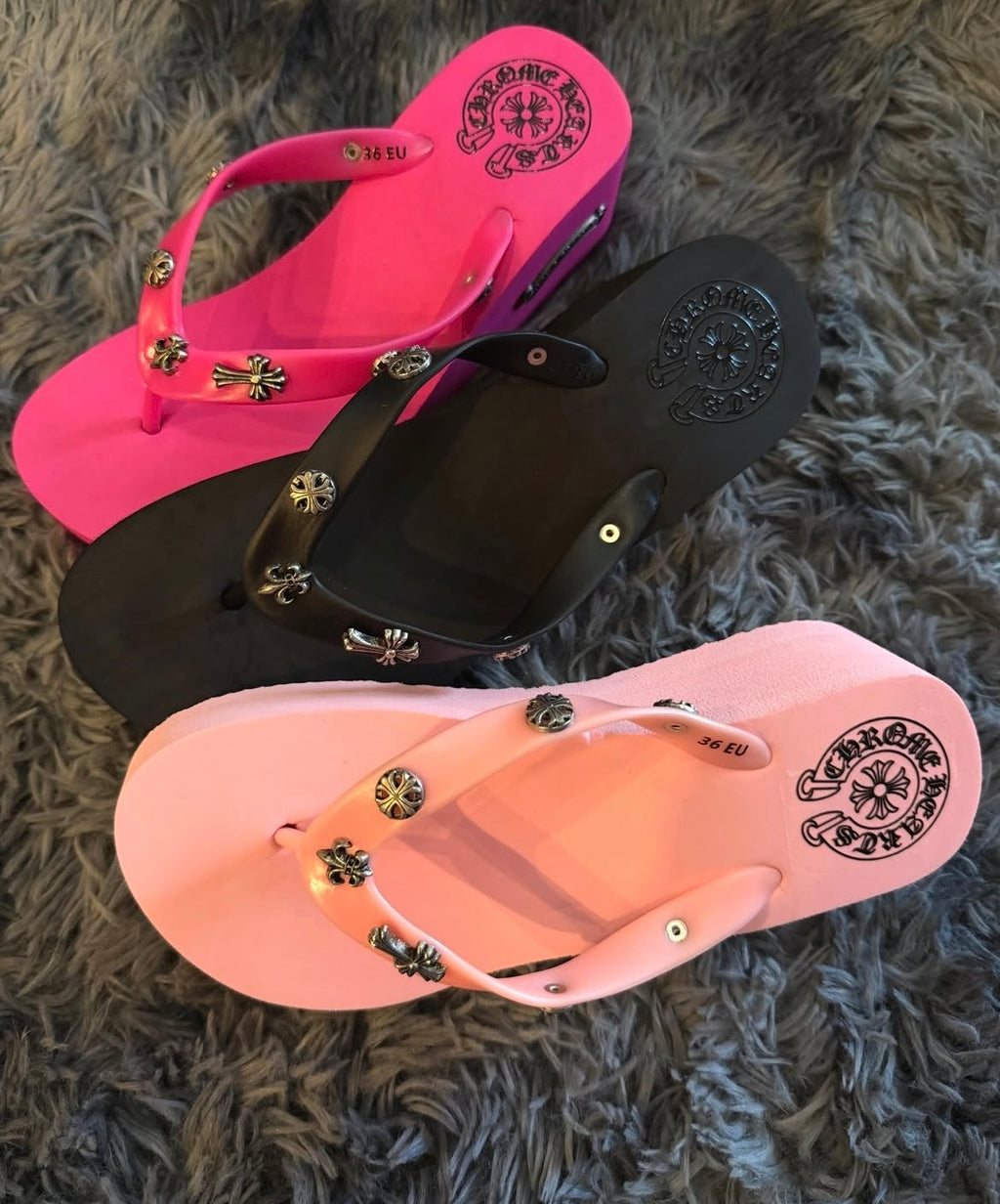 Chrome Hearts Platform Sandals