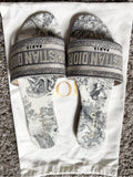 Christian Dior Sandals Grey white