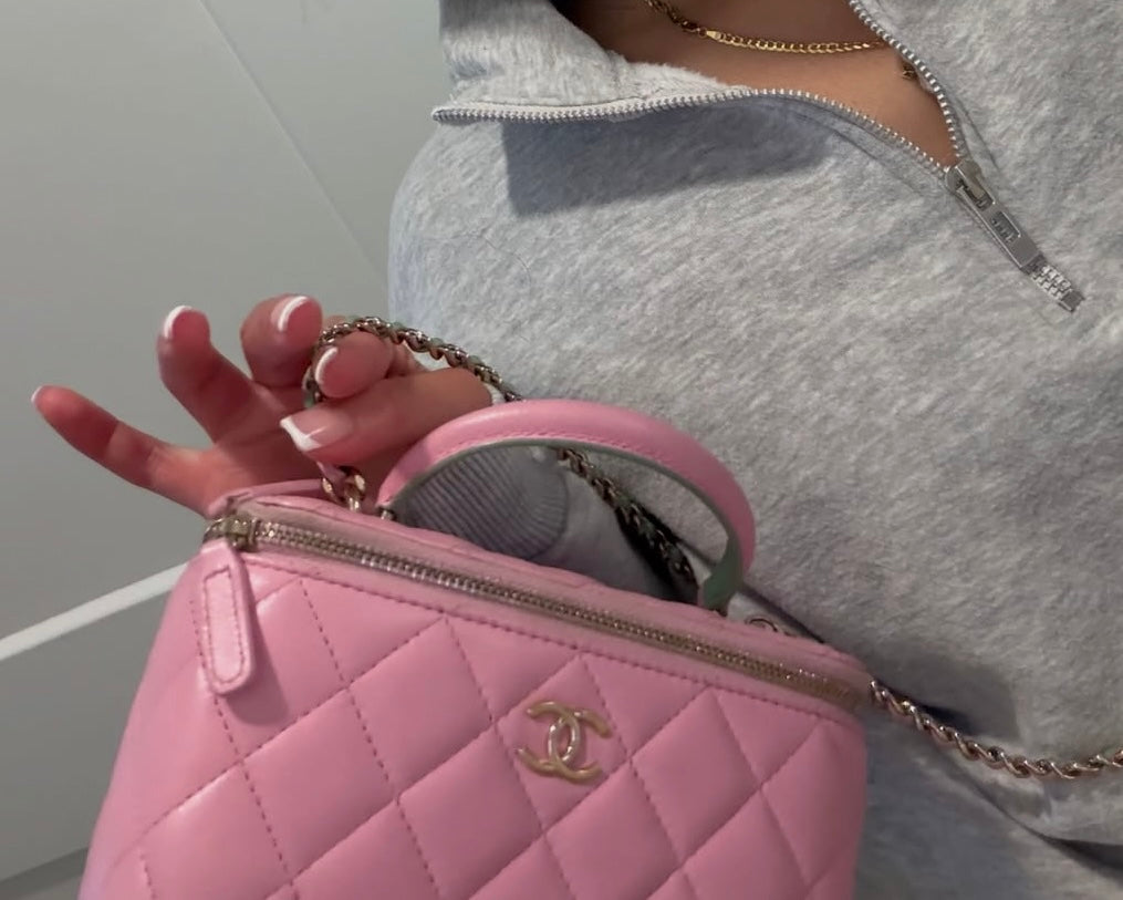 CC pink vanity bag
