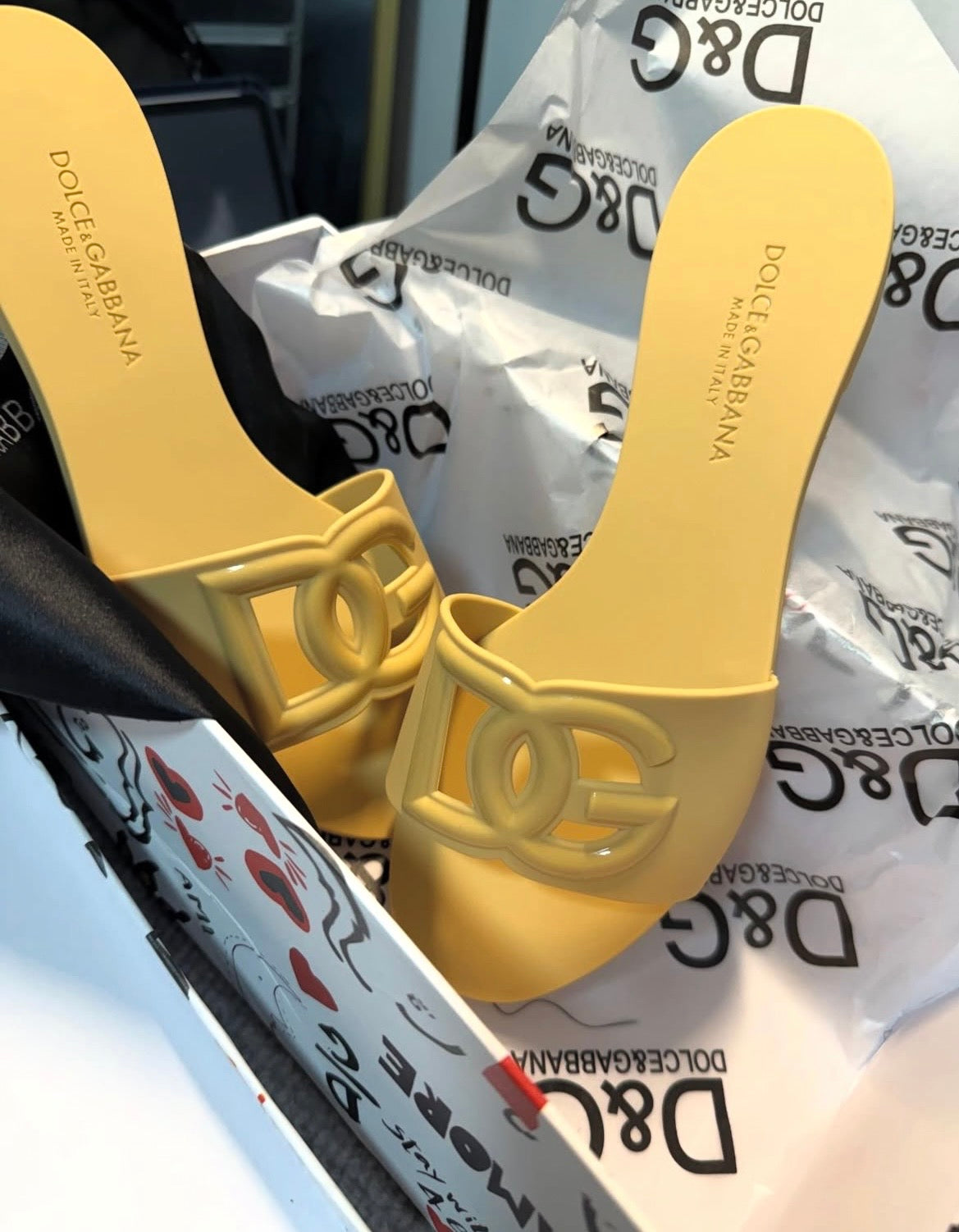 D&G sandals yellow