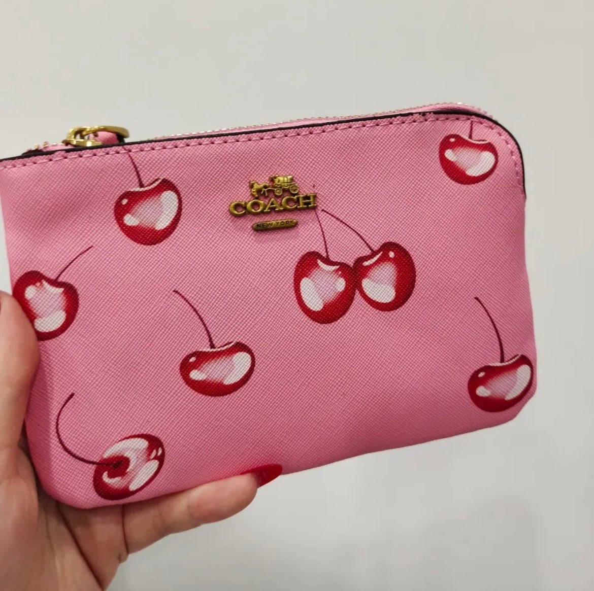 Coach Cherry Wallet Pouch
