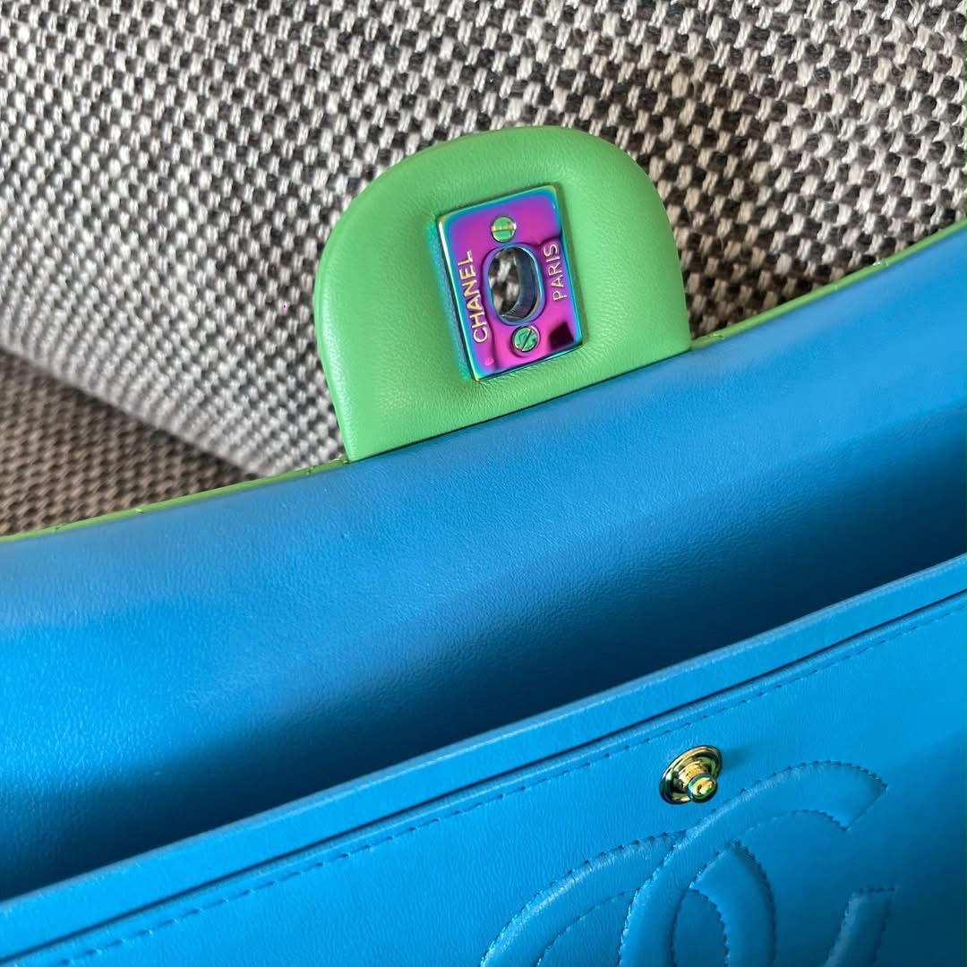 Chanel green/blue handbag