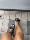 Christian Dior Slides with Dior logo blue white