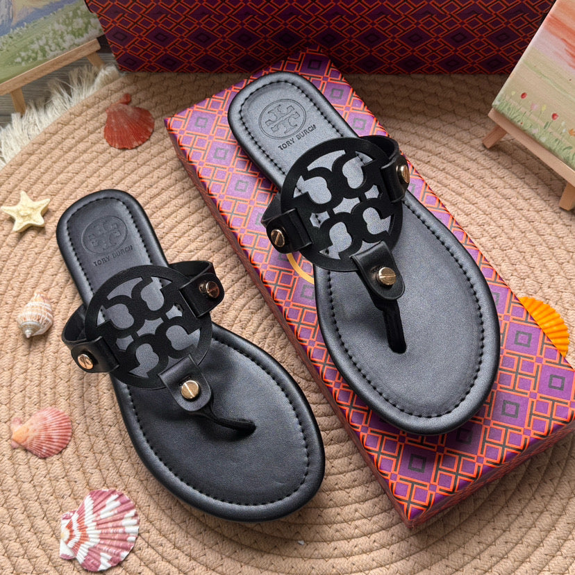 TB regular black sandals