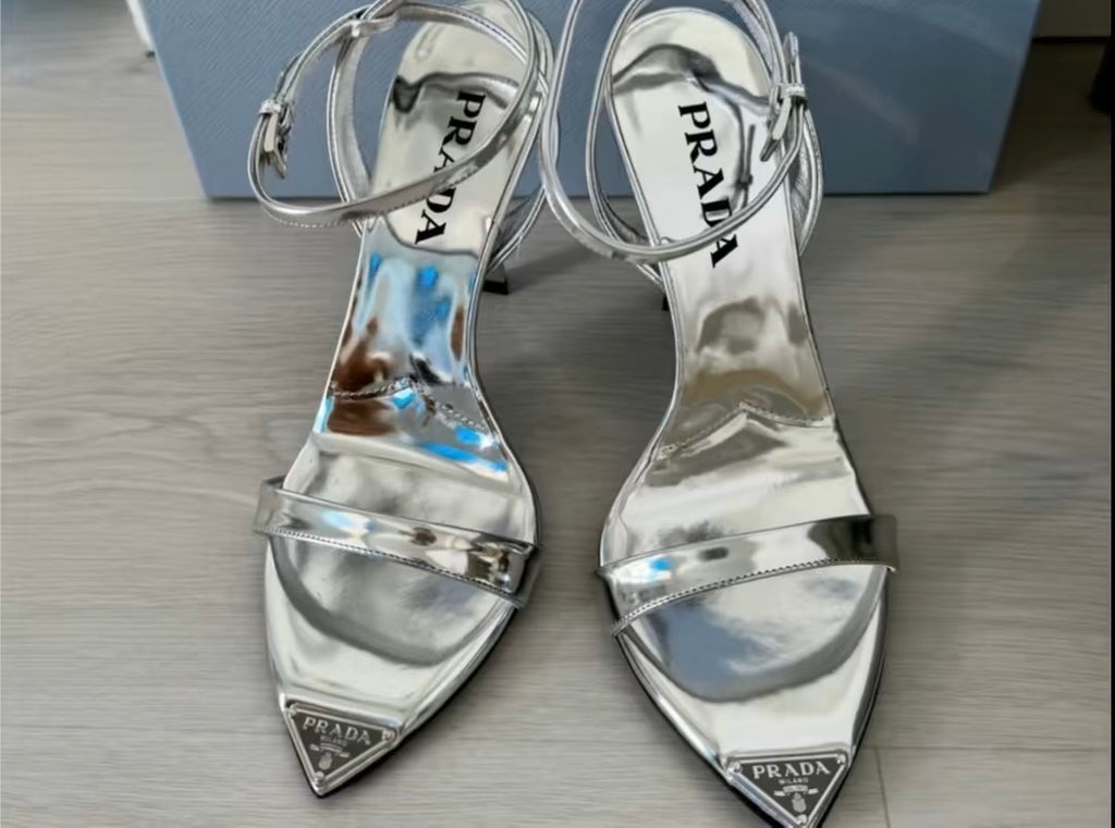 Prada Silver Heels