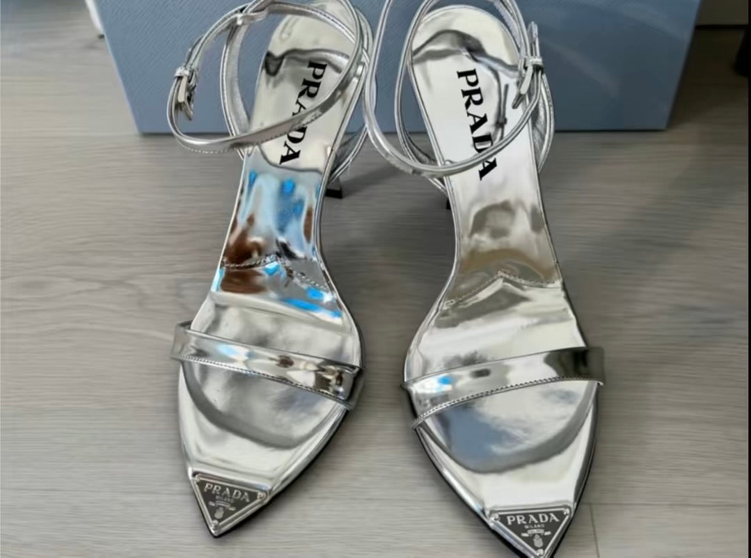 Prada Silver Heels
