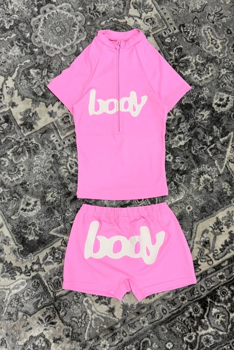 Bodybyraventracy pink shorts set
