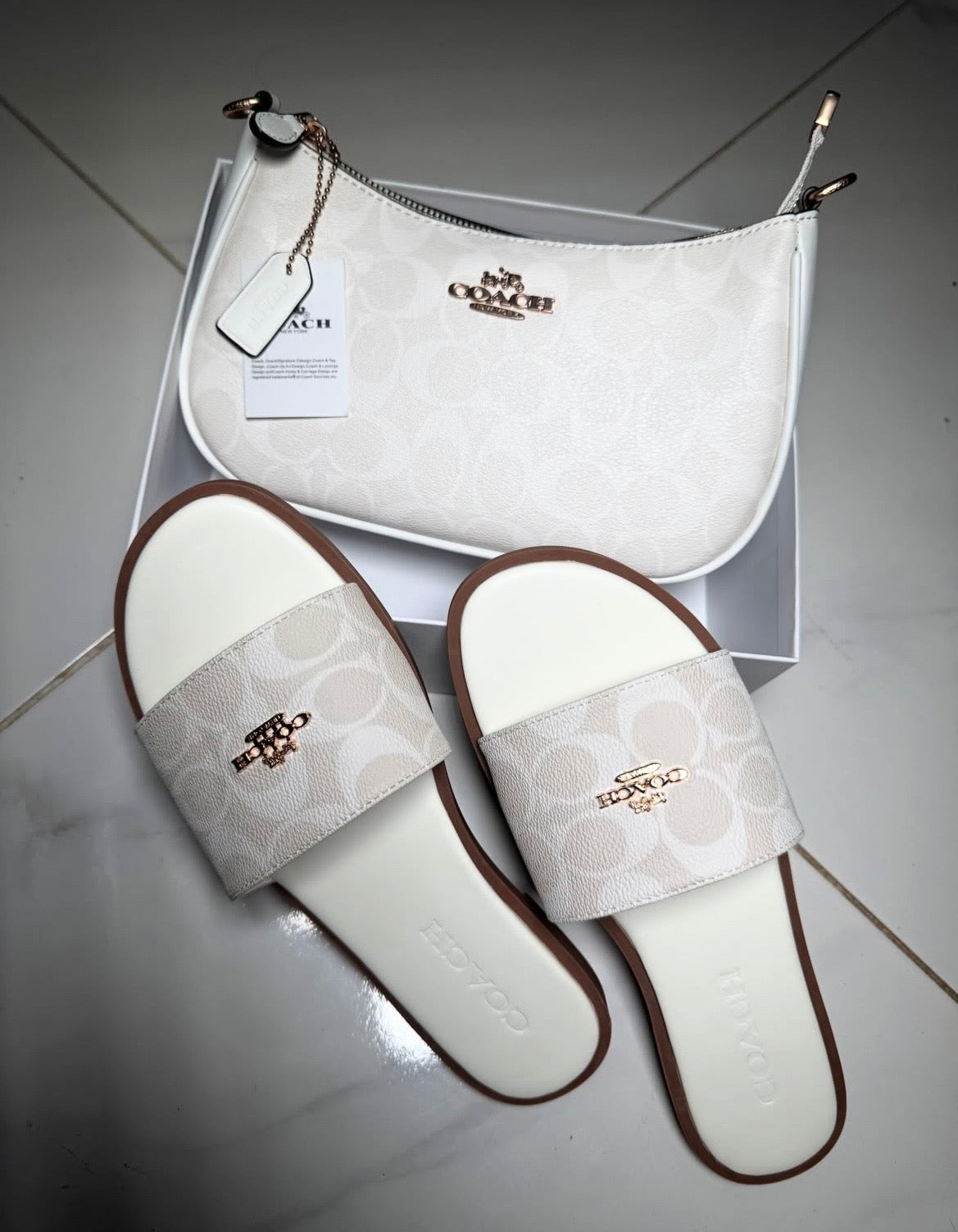 Coach Set sandals & purse
