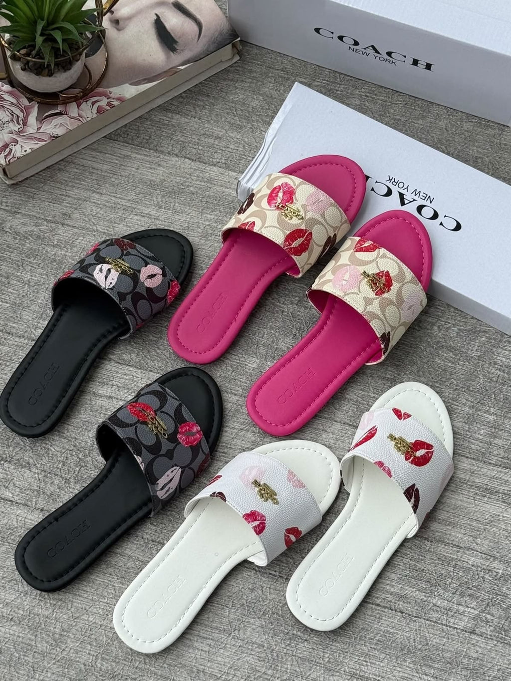 Coach Kiss Lips Sandals