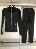 Lulu set black with gold zipper