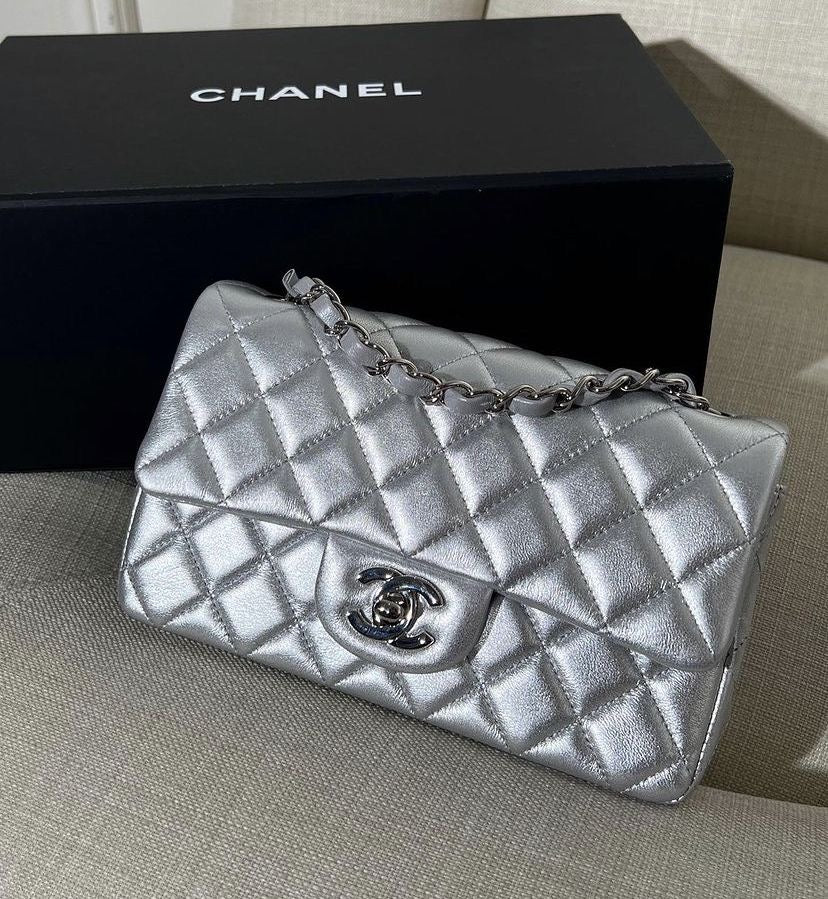 Chanel Silver Handbag