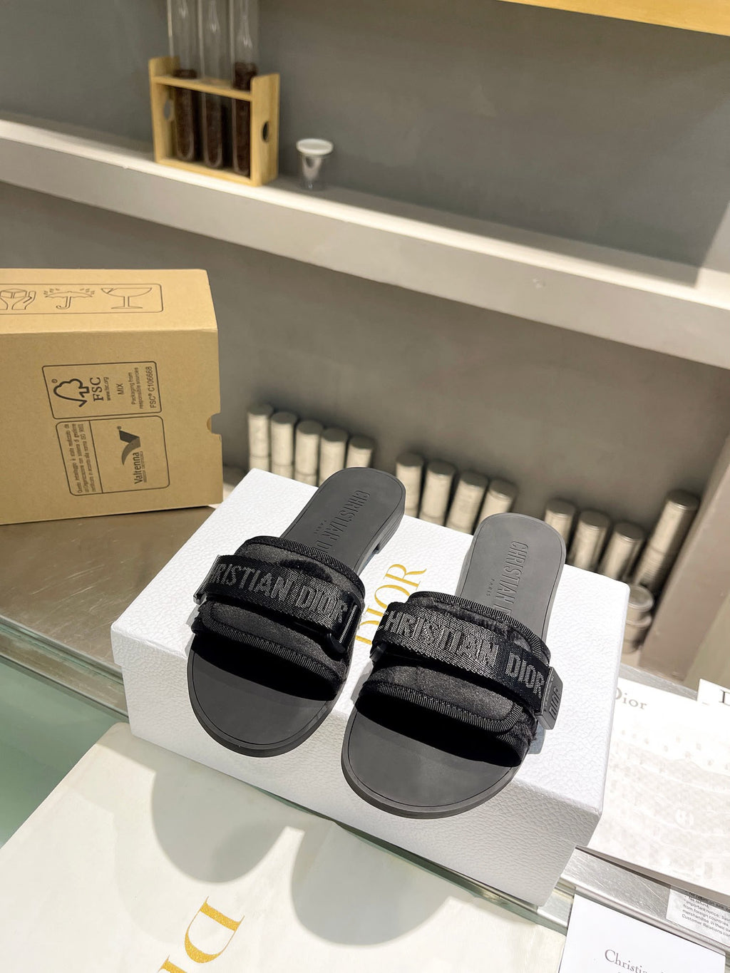 Christian Dior All Black Sandals