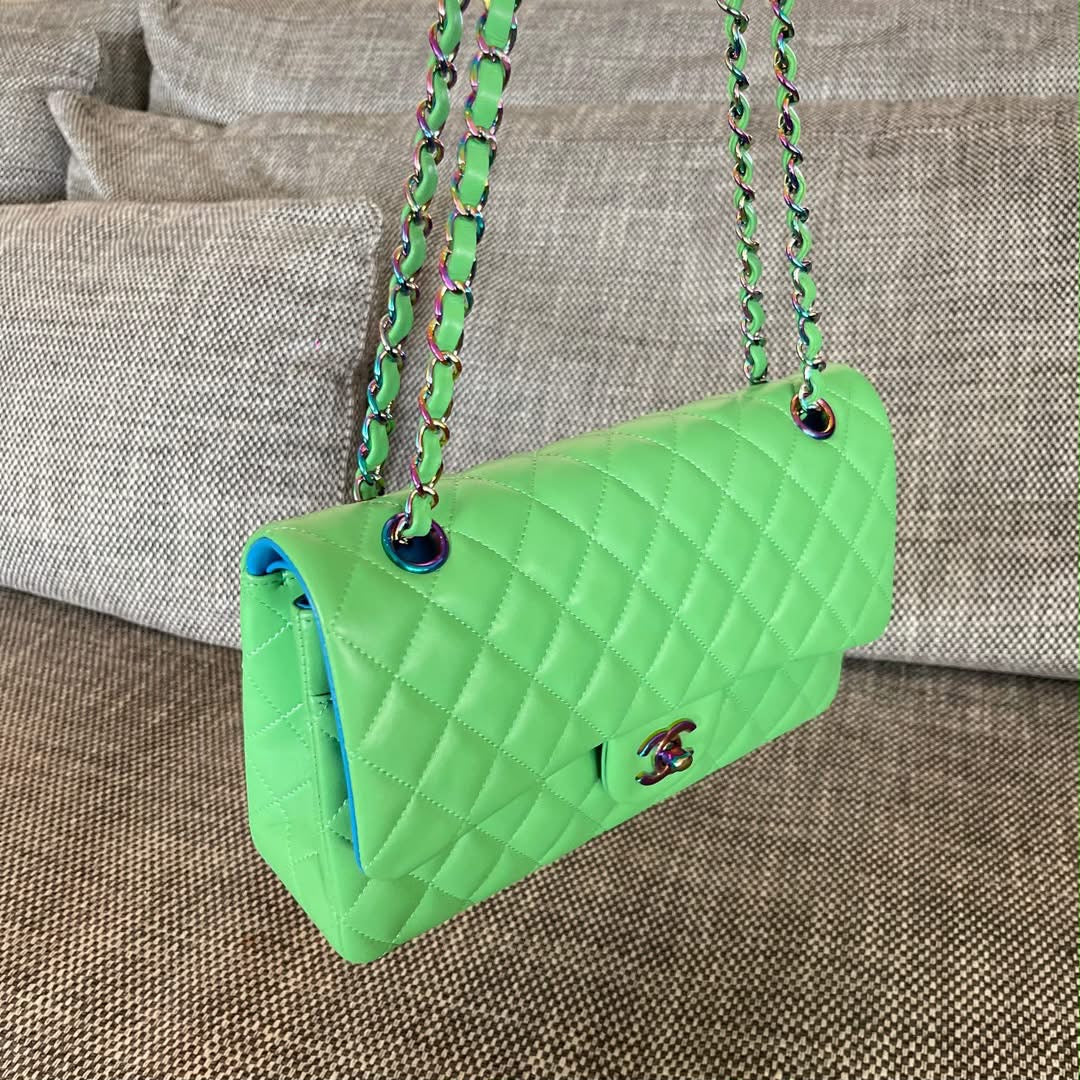 Chanel green/blue handbag
