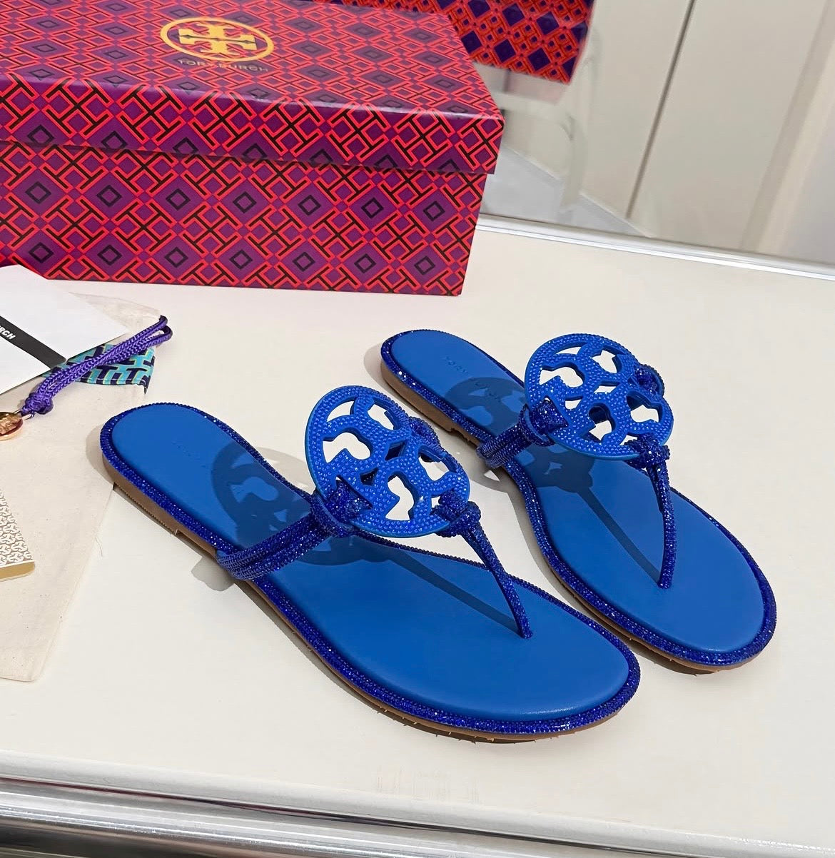 Tory Burch Blue Sandals