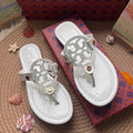 TB Glossy White Sandals