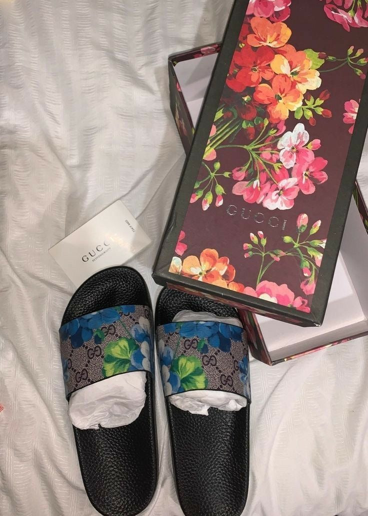 Gucci Blue Slides