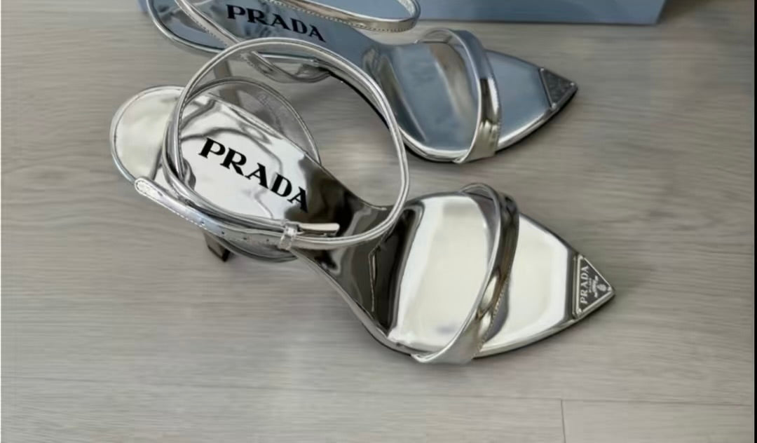 Prada Silver Heels