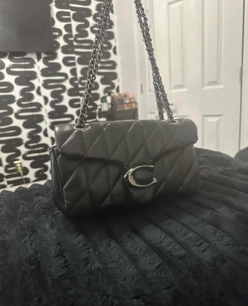 All black Coach purse