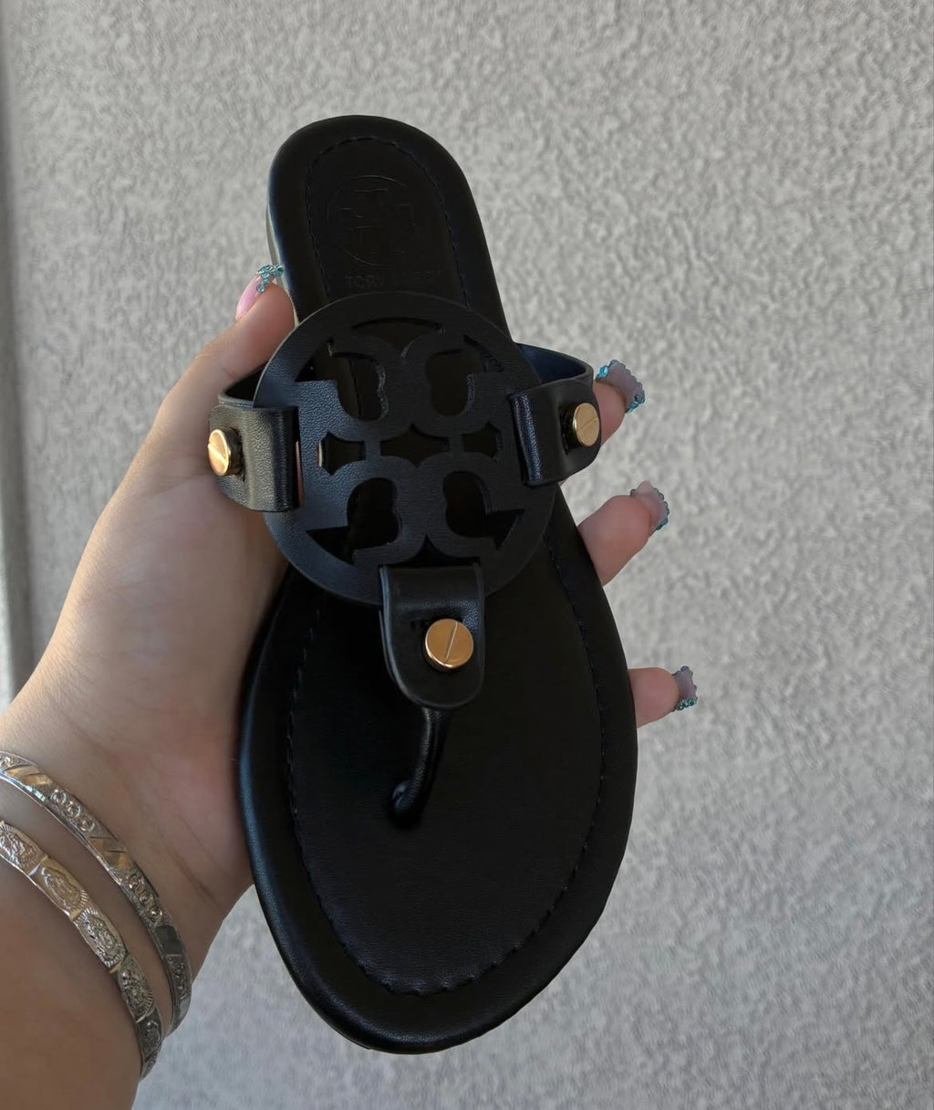 TB regular black sandals