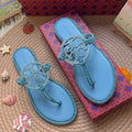 TB Blue Rhinestone Sandals