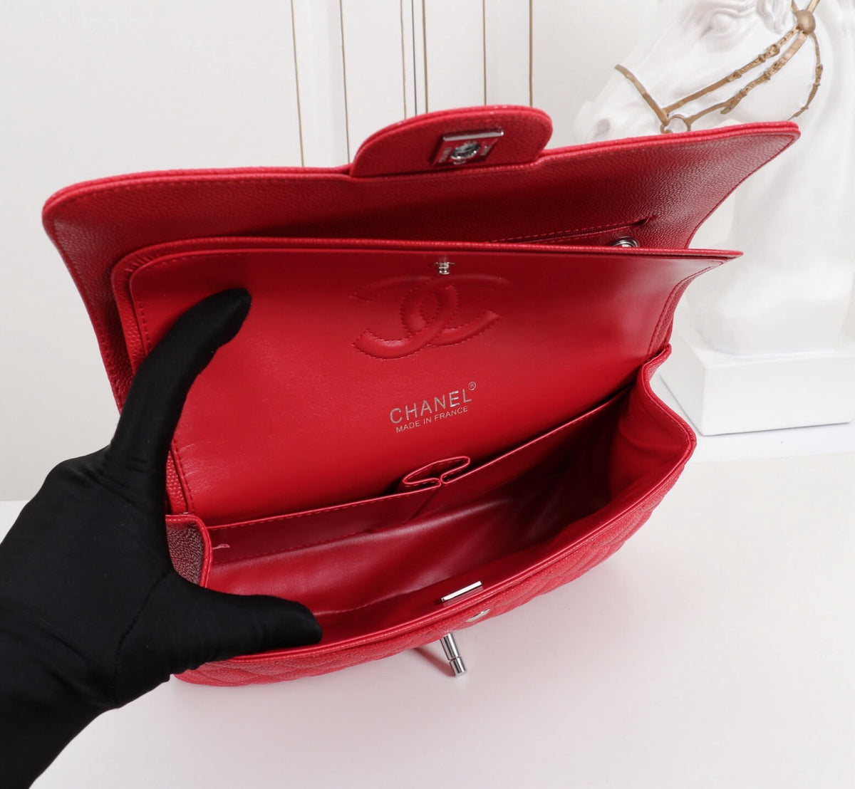 Chanel red handbag