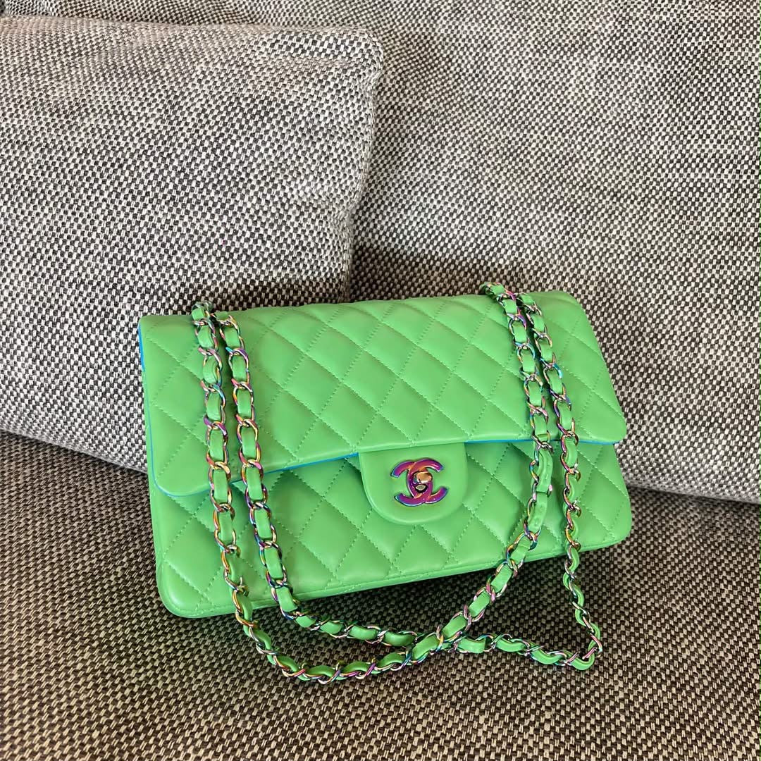 Chanel green/blue handbag