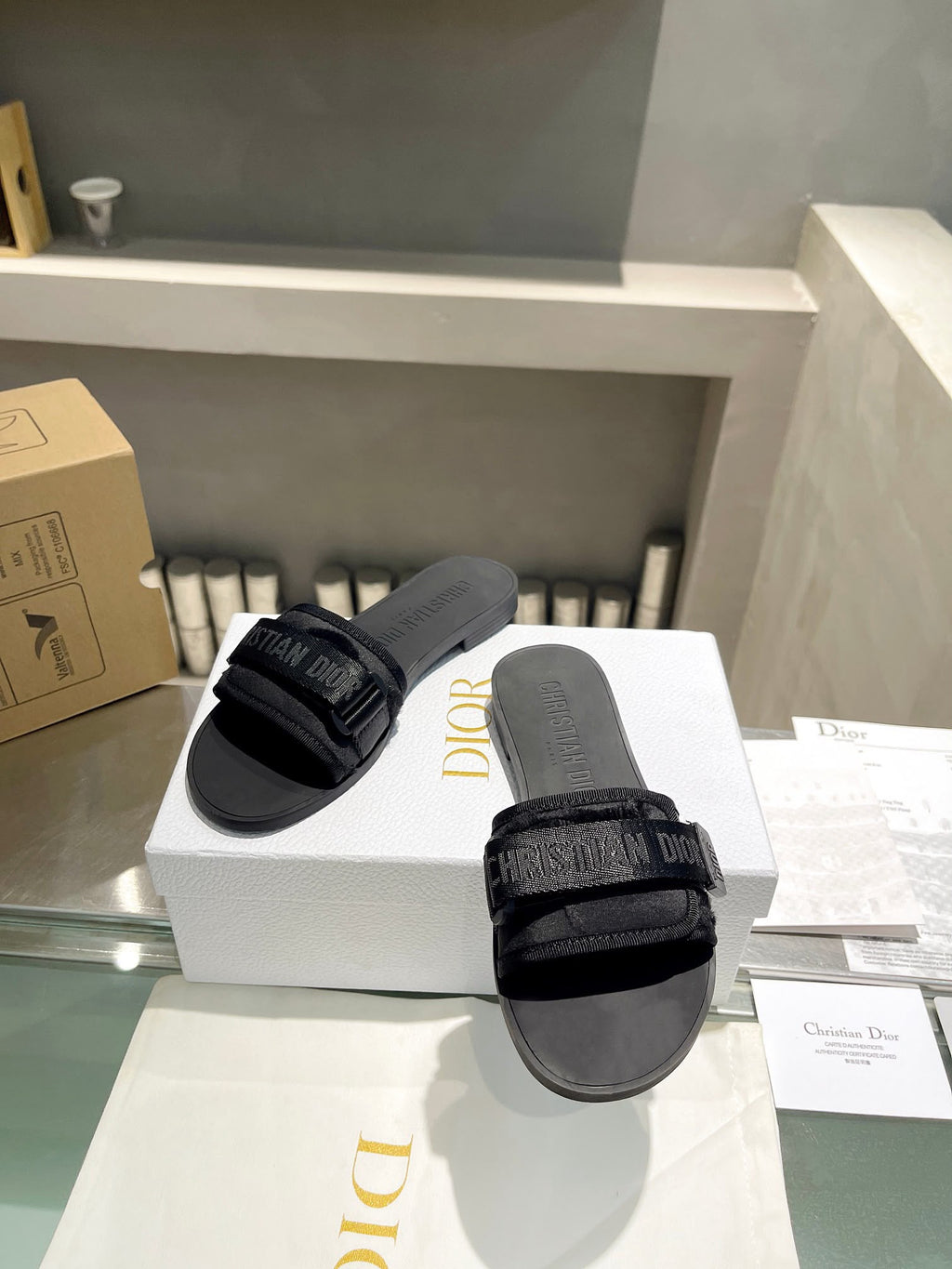 Christian Dior All Black Sandals
