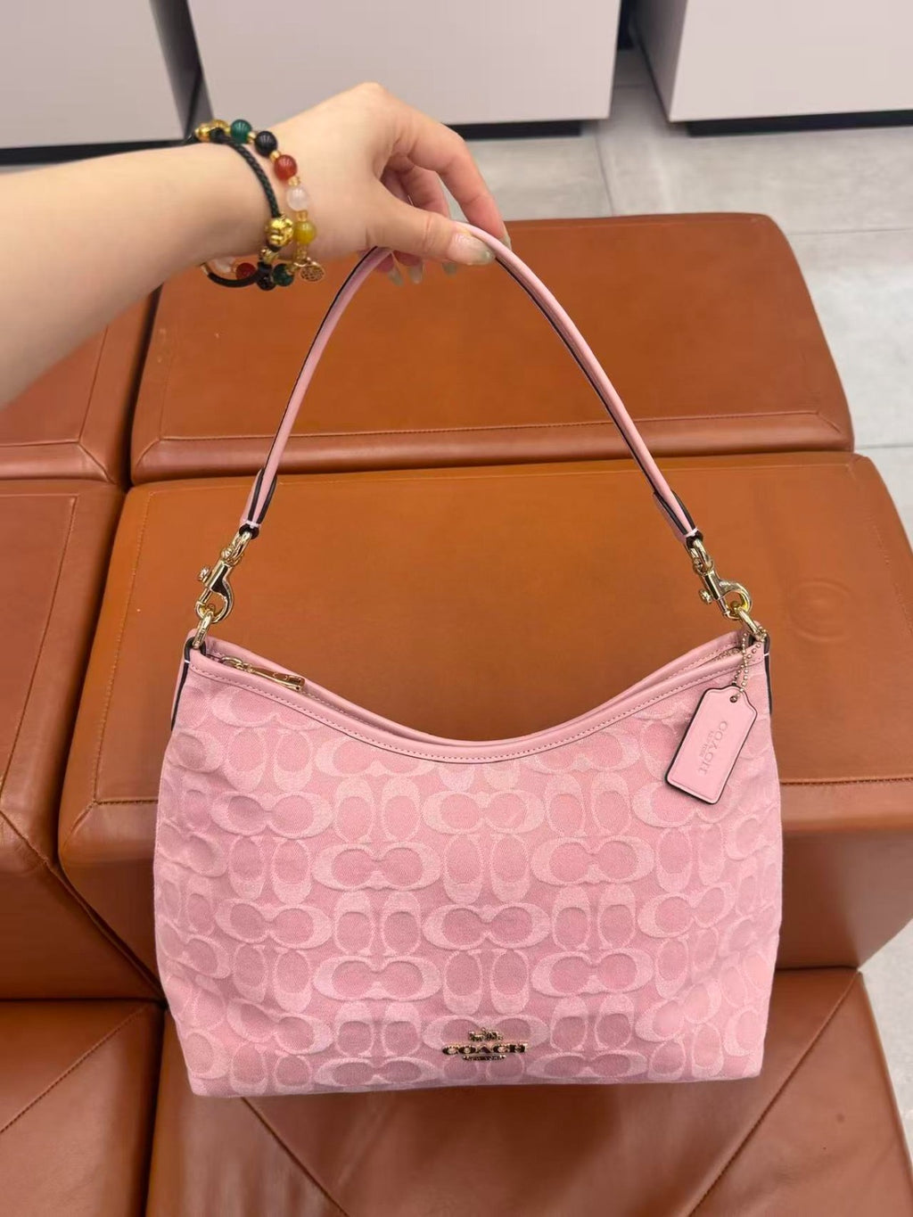 Coach Pink Suede Purse