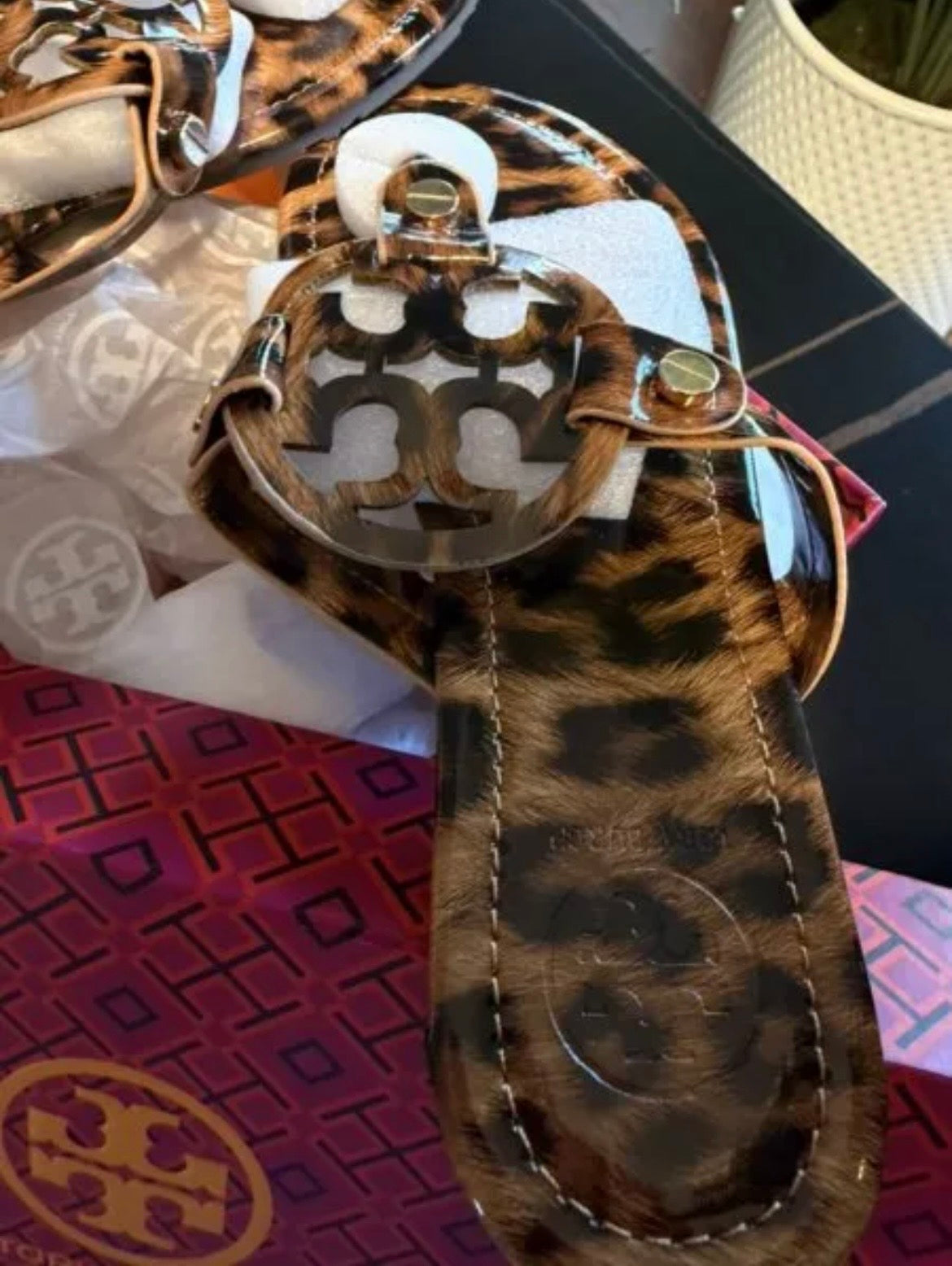 TB Cheetah Sandals