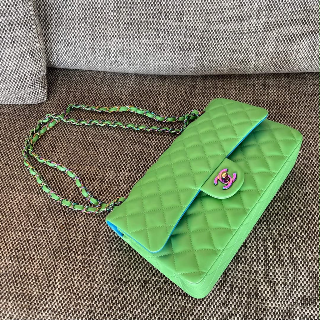 Chanel green/blue handbag