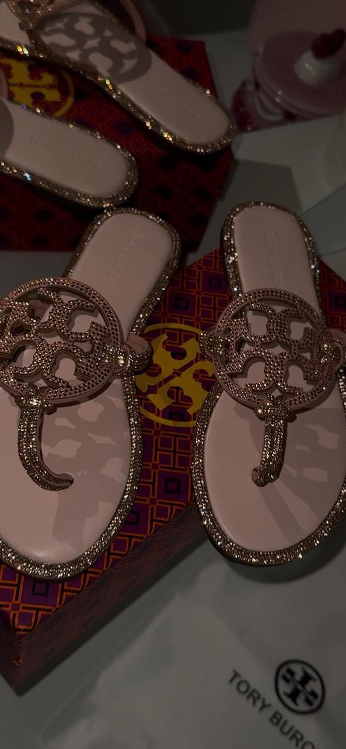 TB Pink Rhinestone Sandals