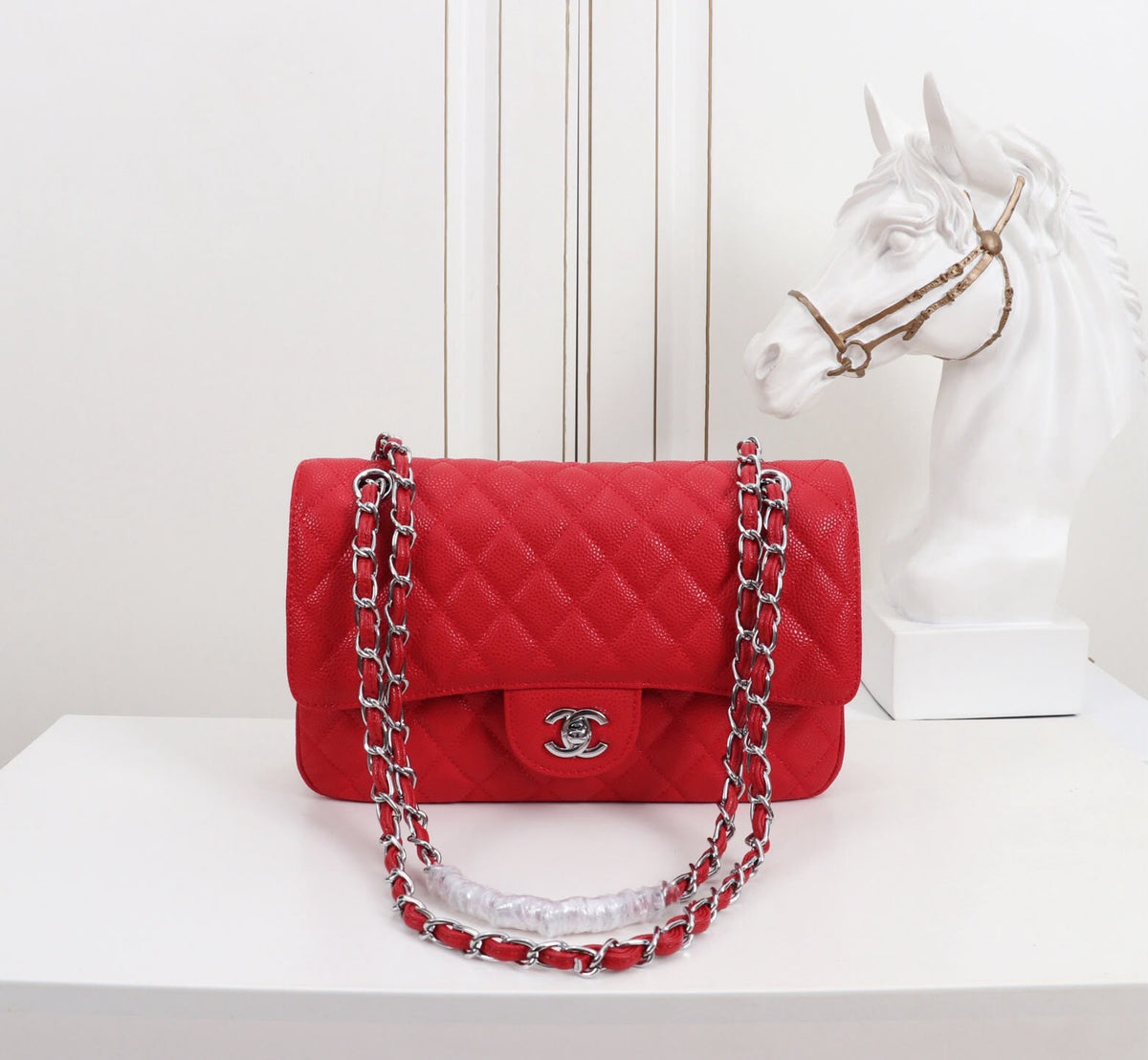 Chanel red handbag