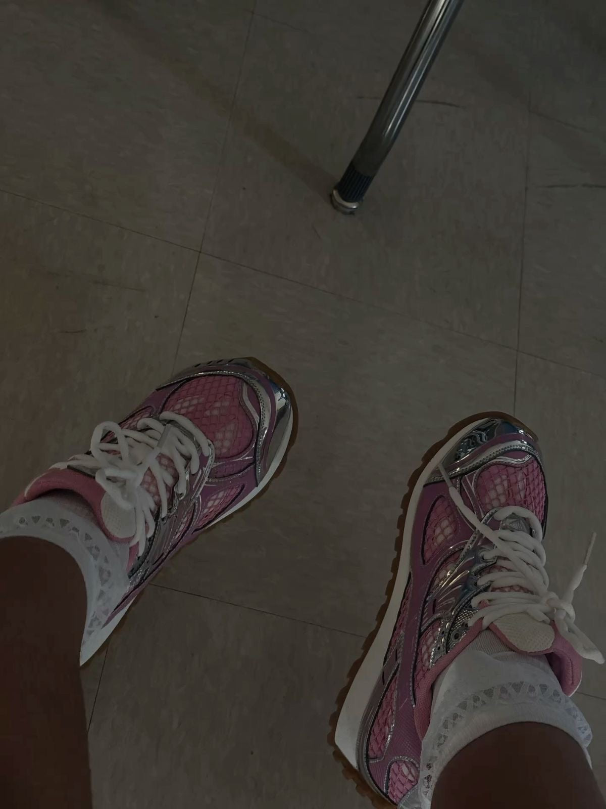 Pink Bottega Sneakers