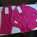Lulu Pink Set with gold zipper