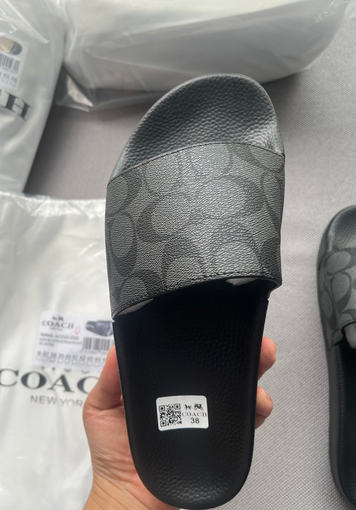 Coach Black Slides
