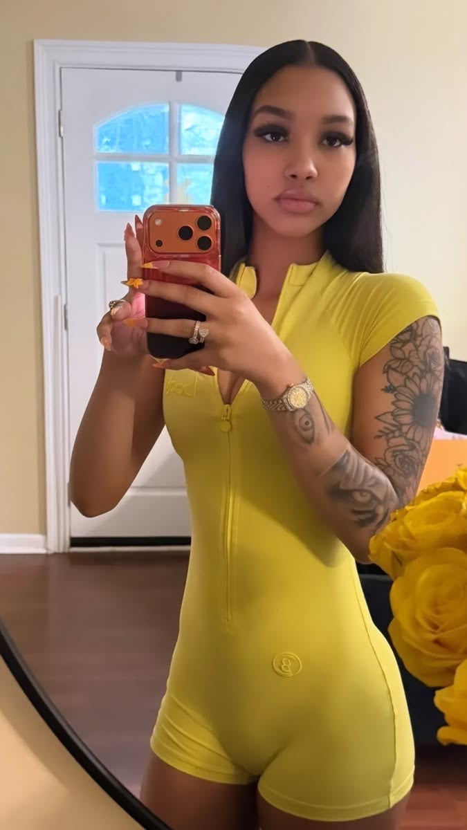 Bodybyraventracy yellow romper