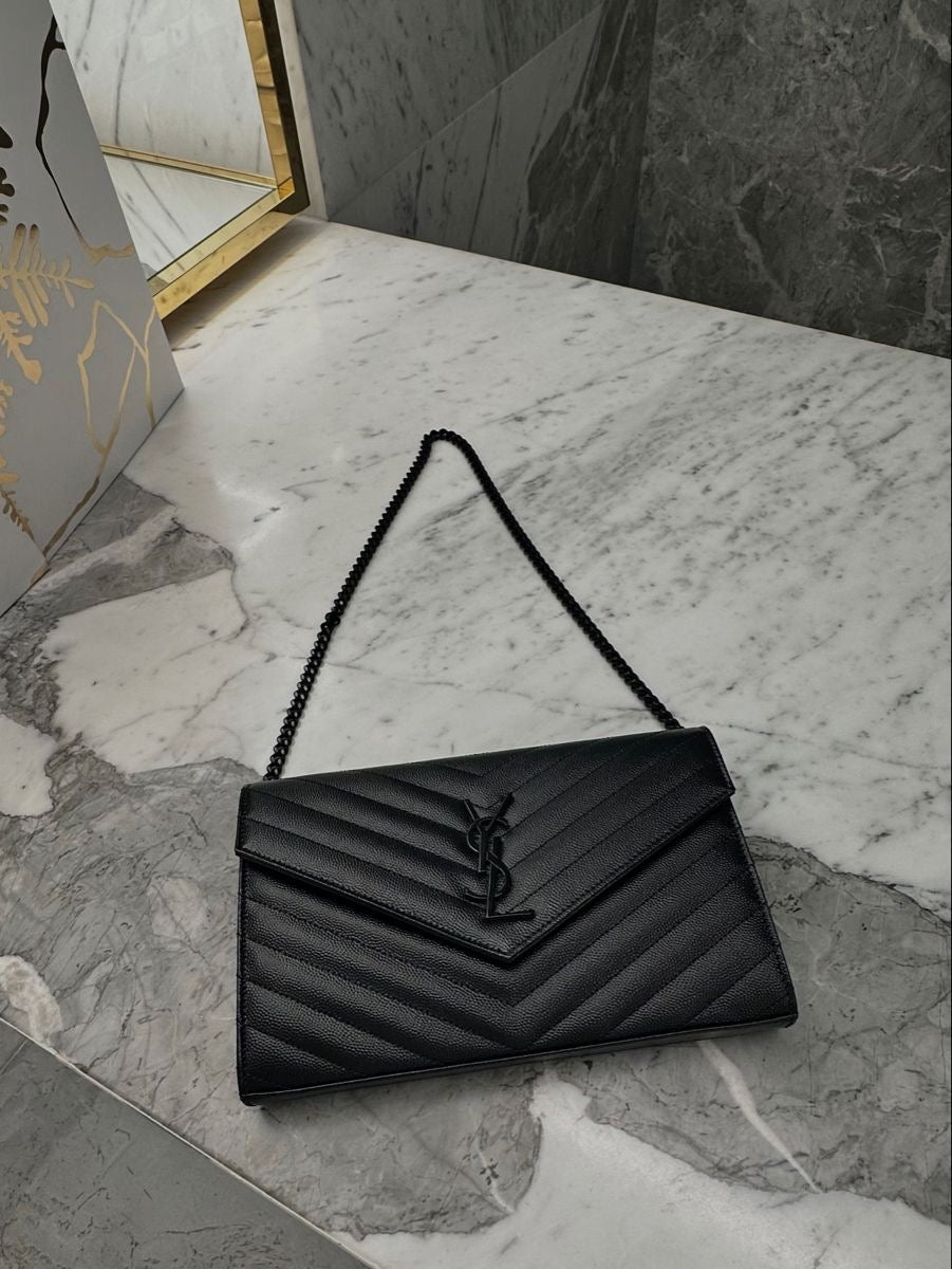 YSL all black handbag