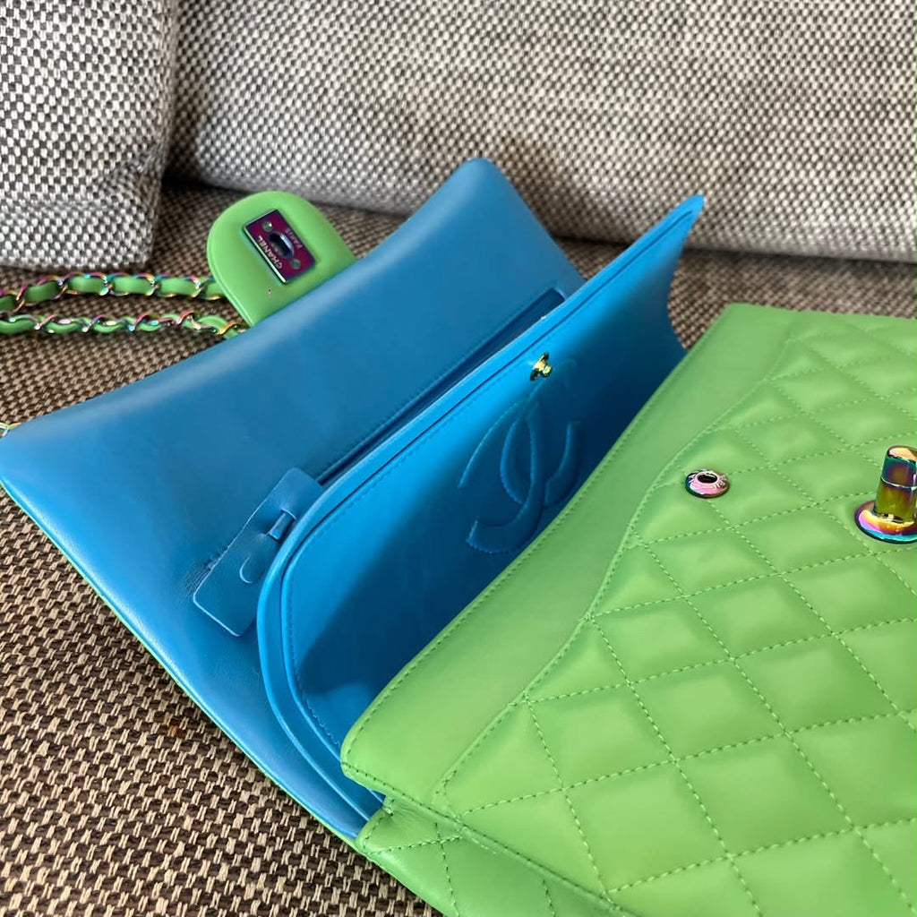 Chanel green/blue handbag