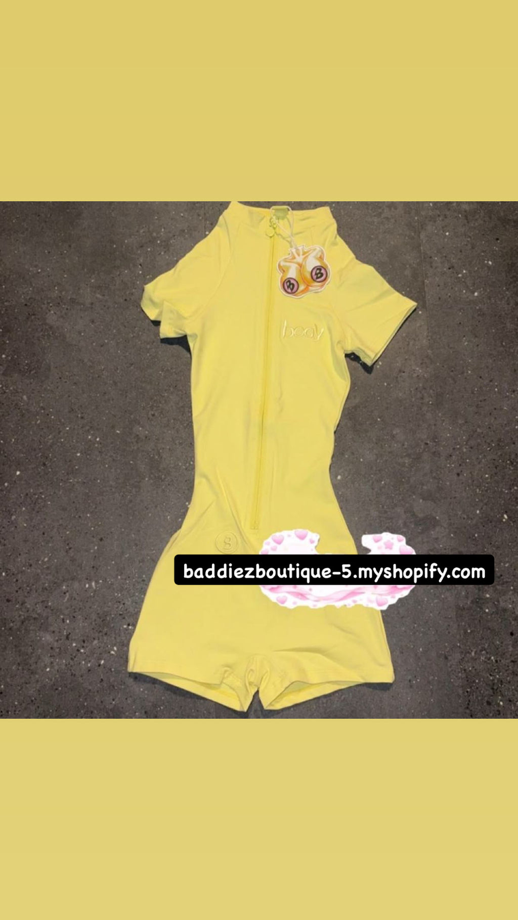 Bodybyraventracy yellow romper