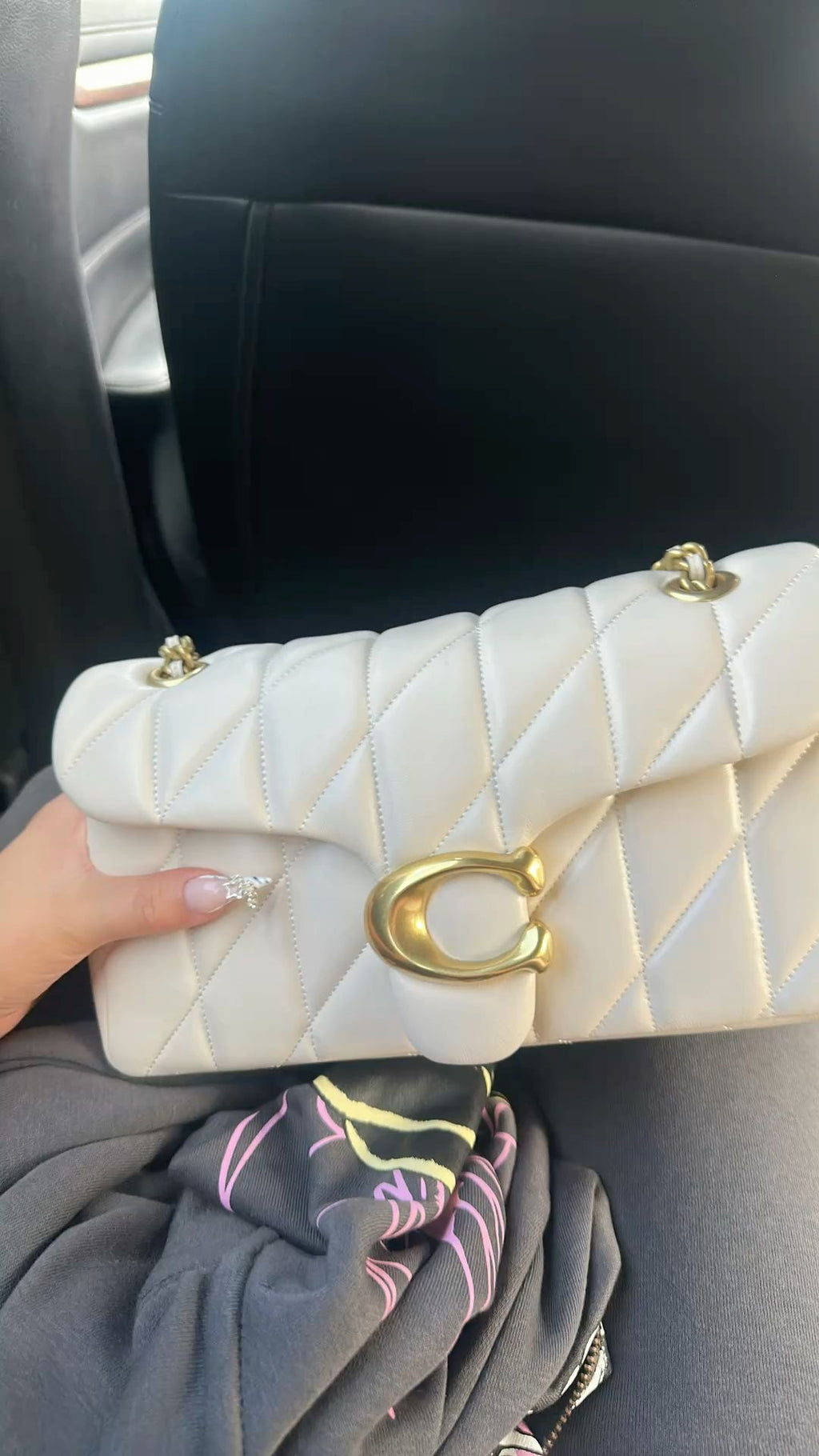 Coach Tabby Purse cream white