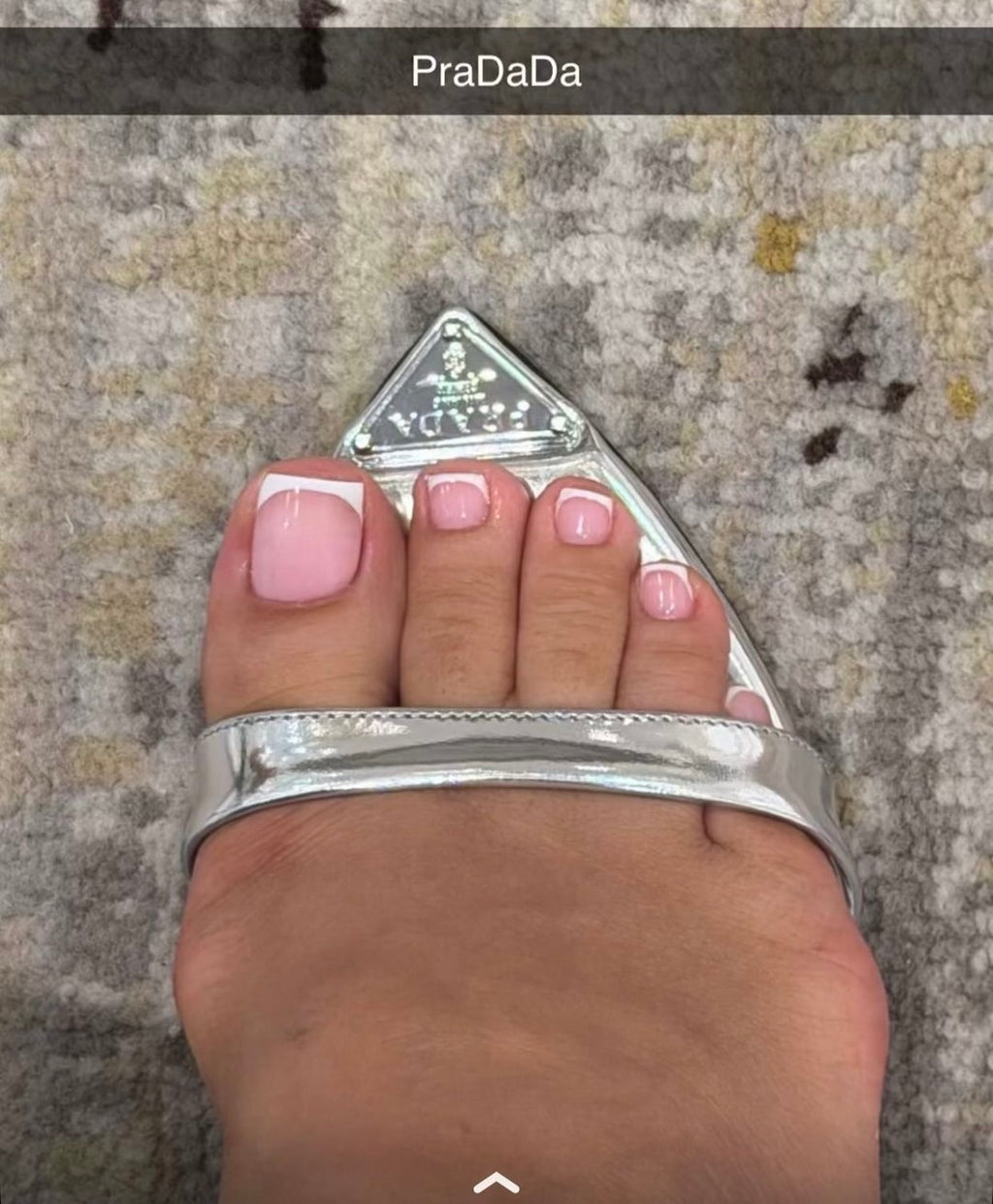 Prada Silver Heels