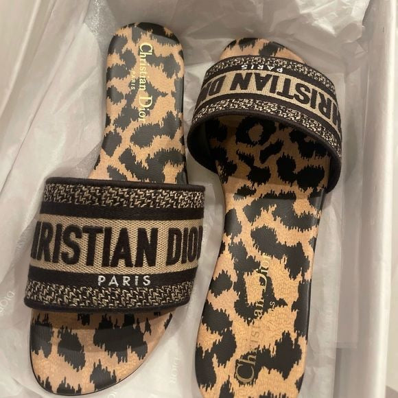 Christian Dior Cheetah print sandals