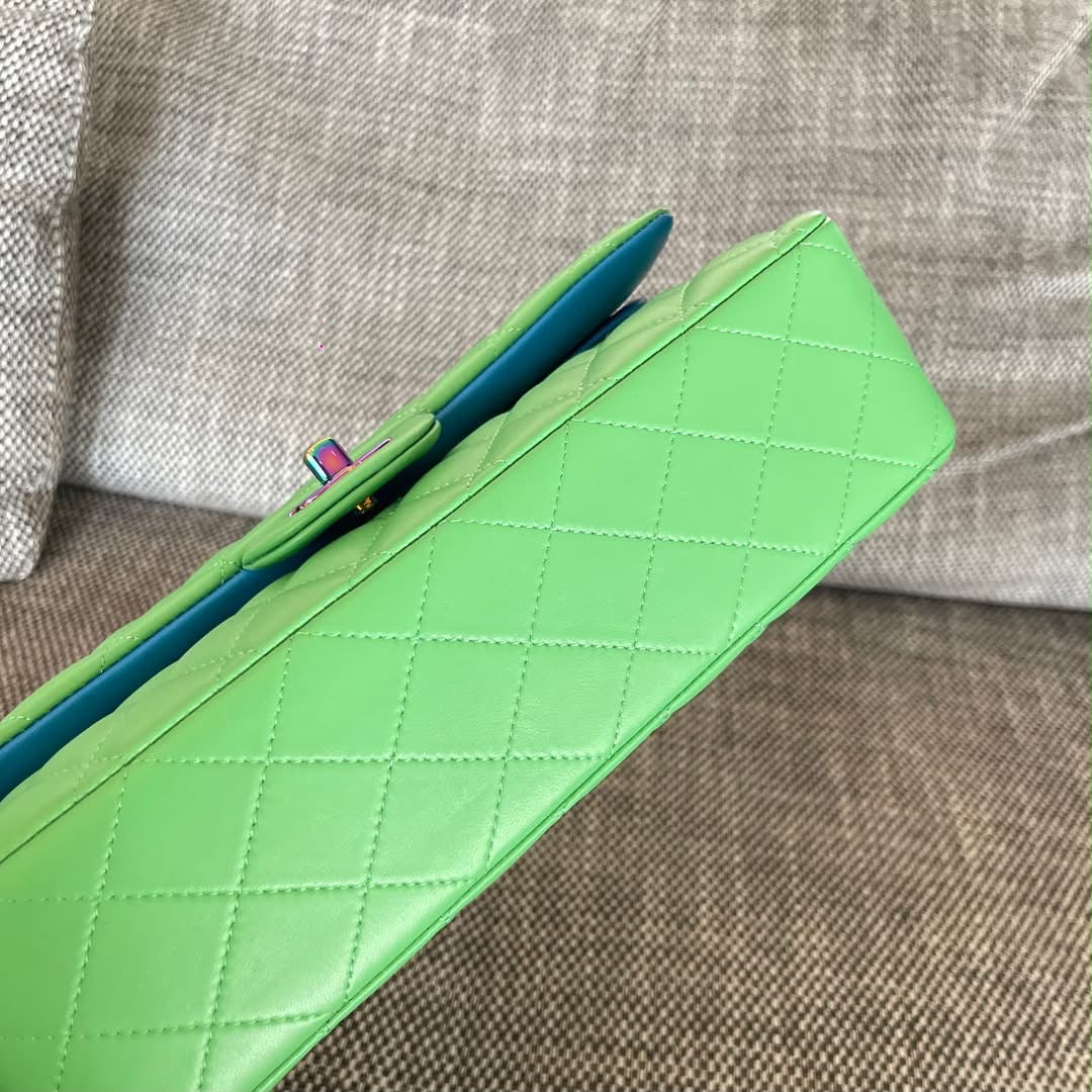 Chanel green/blue handbag